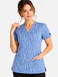 Blusa Médica Estampada Glaciar Turquesa - Miniatura 1