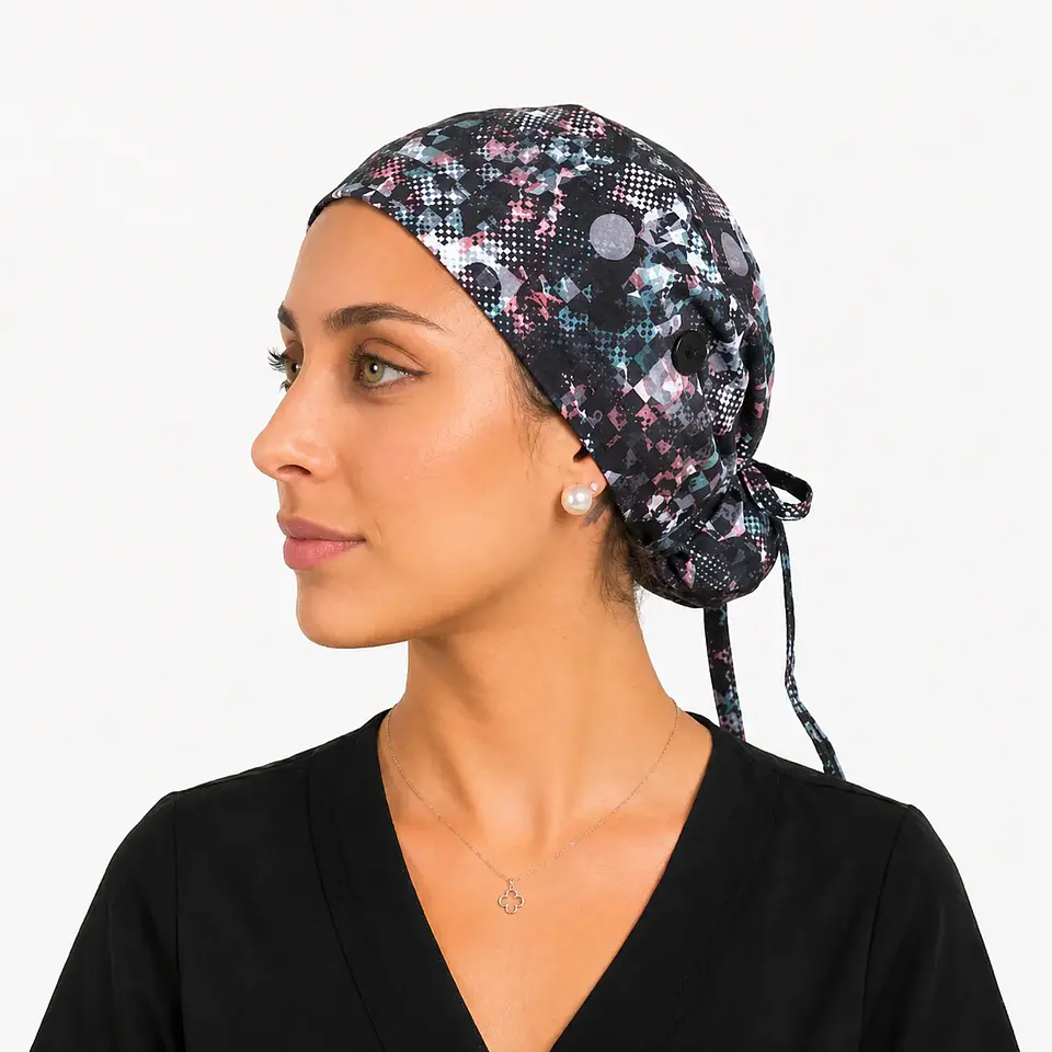 Gorro Médico  Estampado Galaxia Mujer  1