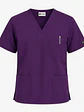 Polera Médica Cargo Hombre Cuello en V Antifluido Morada | Egida - Miniatura 3
