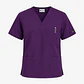 Polera Médica Cargo Hombre Cuello en V Antifluido Morada | Egida - Miniatura 3