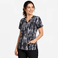 Blusa Médica Estampada Bosque Ceniza Negro Gris Mujer  - Miniatura 2