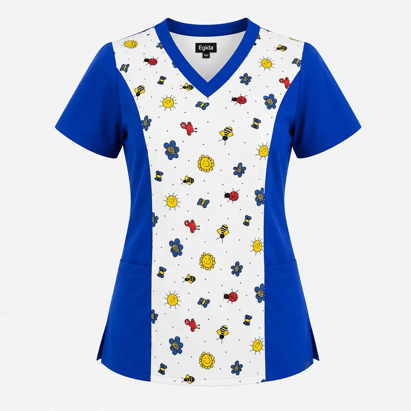 Blusa Estampada Jardín Infantil - Azul Rey 3