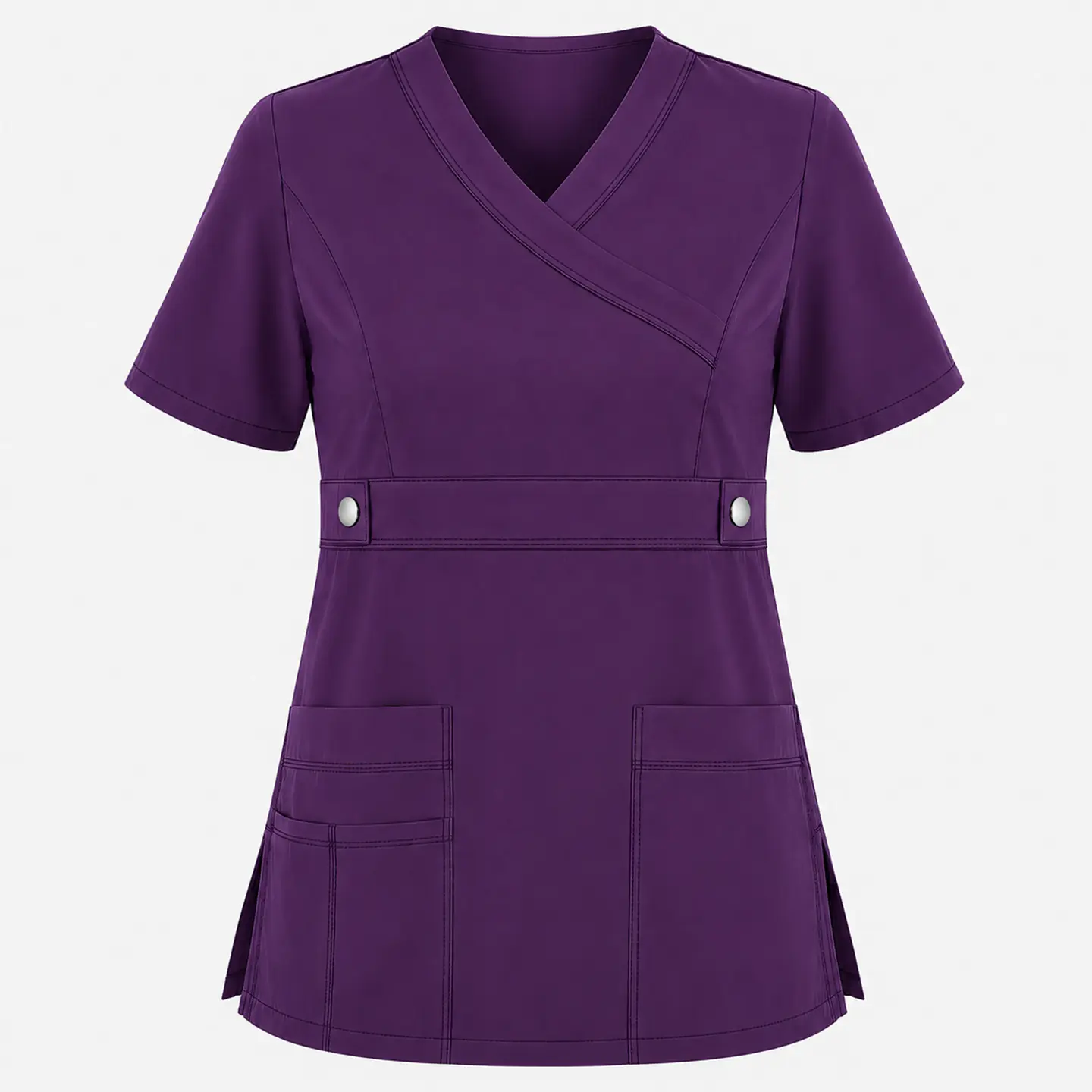 Blusa Clínica Cargo Antifluido color Morado para Mujer 3