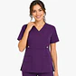 Blusa Clínica Cargo Antifluido color Morado para Mujer - Miniatura 2