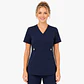 Blusa Clínica Cargo Antifluido color Azul Marino para Mujer - Miniatura 2