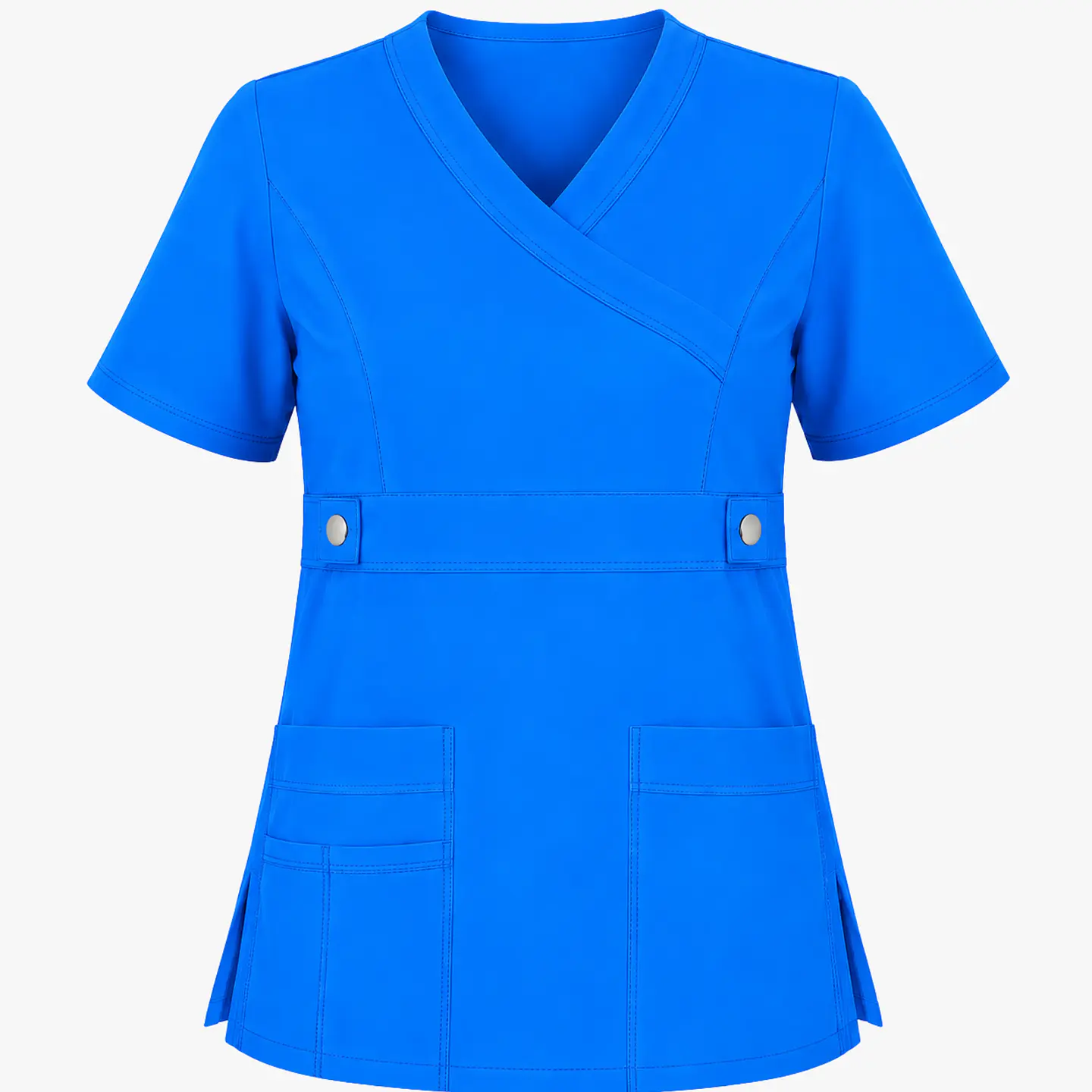 Blusa Clínica Cargo Antifluido Elasticado color Azul Vibes para Mujer 3