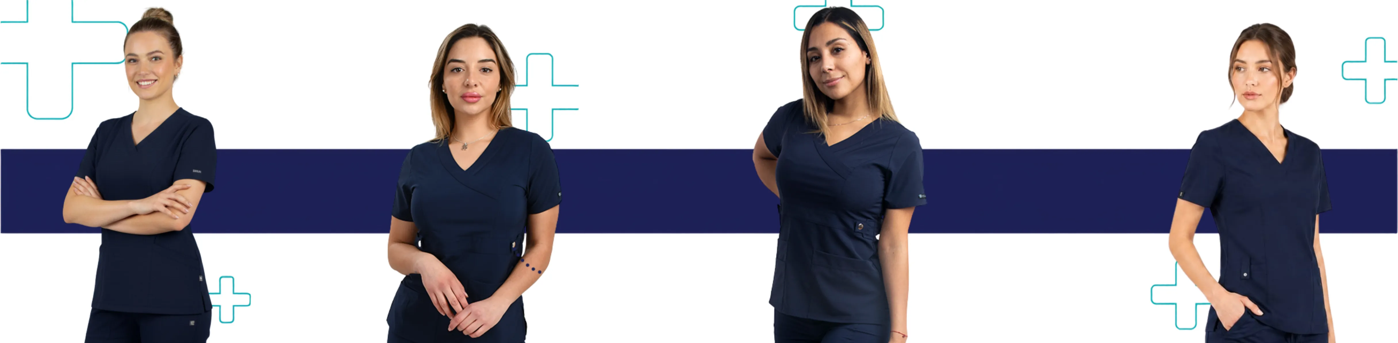 Uniformes Clínicos Azul Marino para Mujer