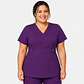 Blusa Clínica Cargo Antifluido Elasticada color Morado para Mujer - Miniatura 3