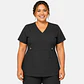Blusa Clínica Cargo Antifluido Elasticada color Gris para Mujer - Miniatura 3