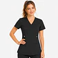 Blusa Clínica Cargo Antifluido Elasticada color Gris para Mujer - Miniatura 2