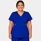 Blusa Clínica Cargo Antifluido Elasticada color Azul Rey para Mujer - Miniatura 3
