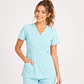 Blusa Clínica Cargo Antifluido Elasticada Menta para Mujer - Miniatura 1