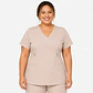 Blusa Clínica Cargo  Antifluido Elasticada Beige para Mujer - Miniatura 3