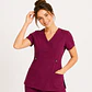Blusa Clínica Cargo Antifluido Elasticada Ciruela para Mujer - Miniatura 2