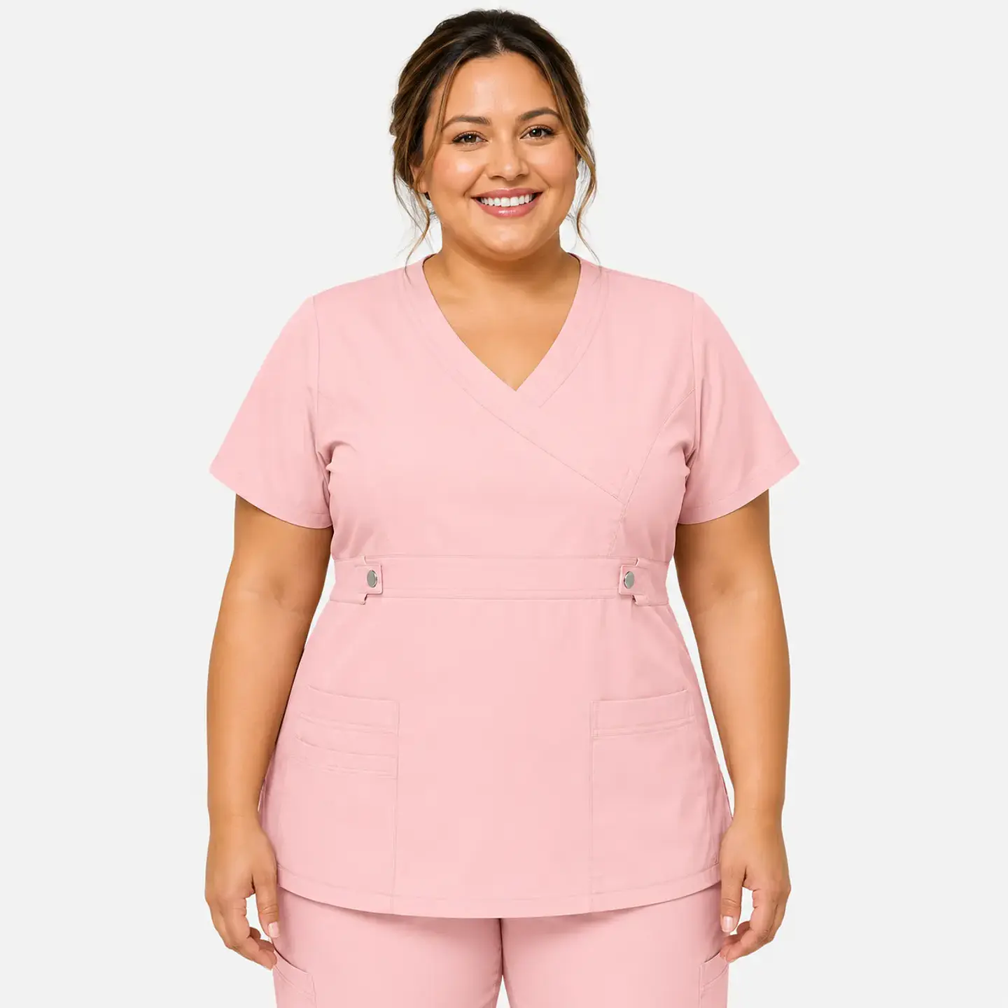 Blusa Clínica Cargo Antifluido Elasticada Damasco para Mujer 3