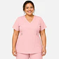 Blusa Clínica Cargo Antifluido Elasticada Damasco para Mujer - Miniatura 3