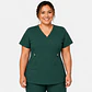 Blusa Clínica Cargo Antifluido  Elasticada  Verde Botella para Mujer - Miniatura 3