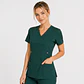Blusa Clínica Cargo Antifluido  Elasticada  Verde Botella para Mujer - Miniatura 2