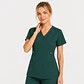 Blusa Clínica Cargo Antifluido  Elasticada  Verde Botella para Mujer - Miniatura 1