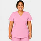 Blusa Clínica Cargo Antifluido Elasticada color Rosado para Mujer - Miniatura 3