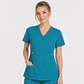 Blusa Clínica Cargo  Antifluido Elasticada Turquesa para Mujer - Miniatura 1
