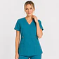 Blusa Clínica Cargo  Antifluido Elasticada Turquesa para Mujer - Miniatura 2