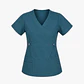 Blusa Clínica Cargo  Antifluido Elasticada Verde petróleo para Mujer - Miniatura 4