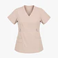 Blusa Clínica Cargo  Antifluido Elasticada Beige para Mujer - Miniatura 4
