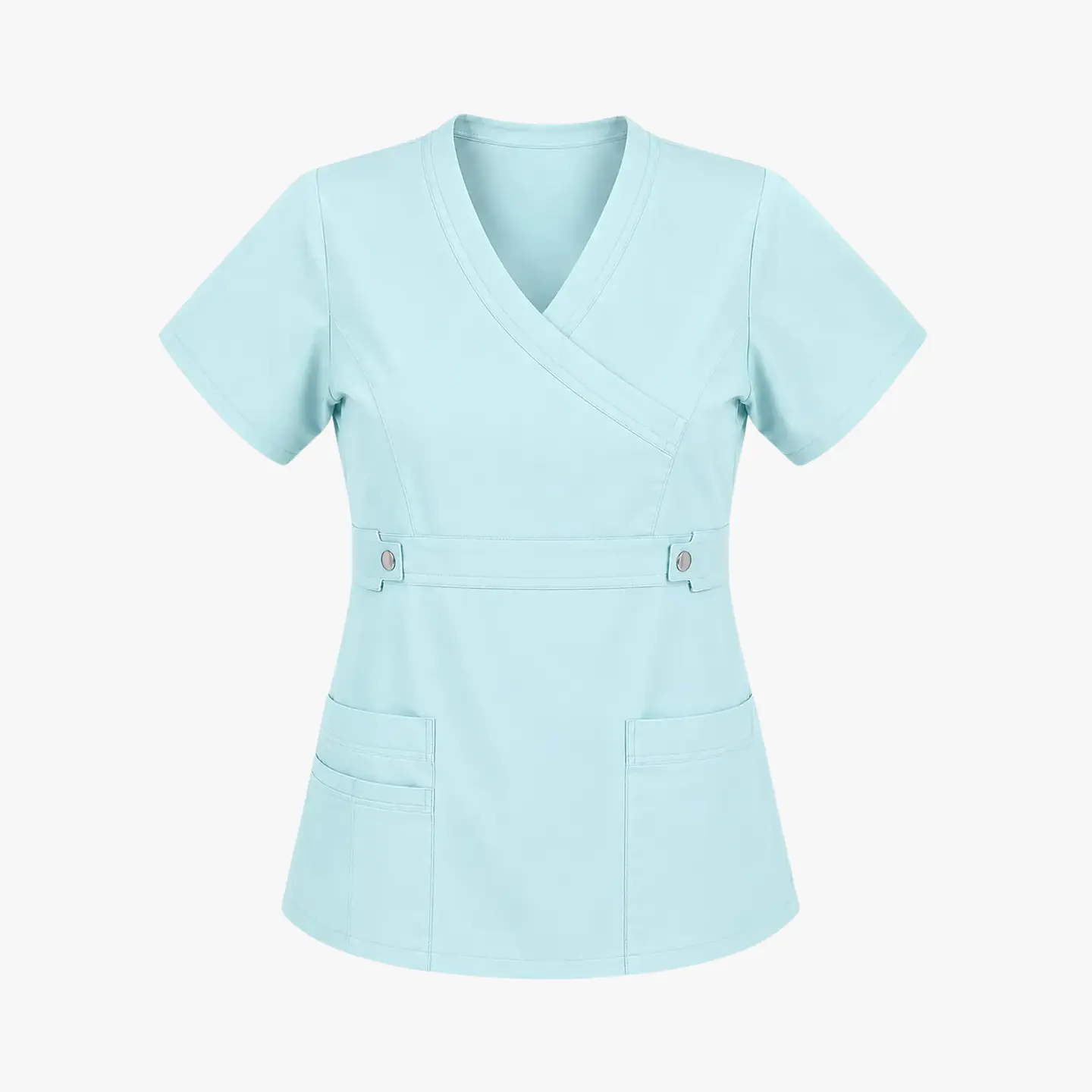 Blusa Clínica Cargo Antifluido Elasticada Menta para Mujer 4