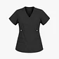 Blusa Clínica Cargo Antifluido Elasticada color Gris para Mujer - Miniatura 5