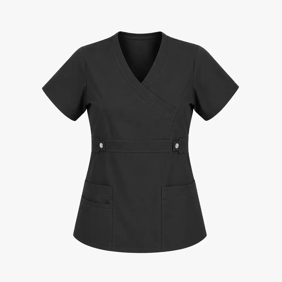 Blusa Clínica Cargo Antifluido Elasticada color Gris para Mujer 5