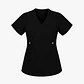 Blusa Clínica Cargo Antifluido Elasticada color Negro para Mujer - Miniatura 4
