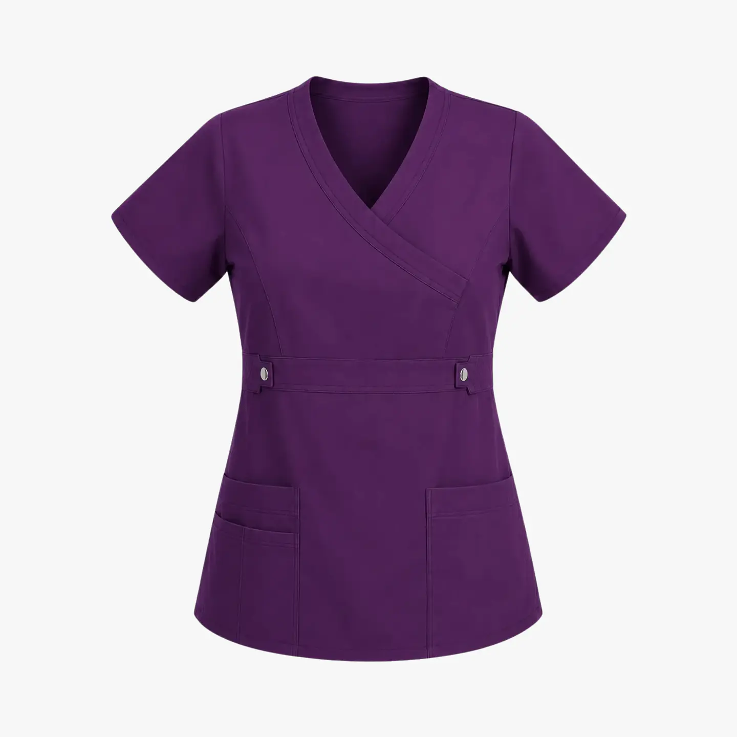 Blusa Clínica Cargo Antifluido Elasticada color Morado para Mujer 4
