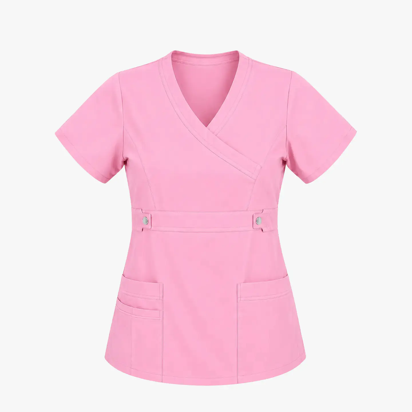 Blusa Clínica Cargo Antifluido Elasticada color Rosado para Mujer 4
