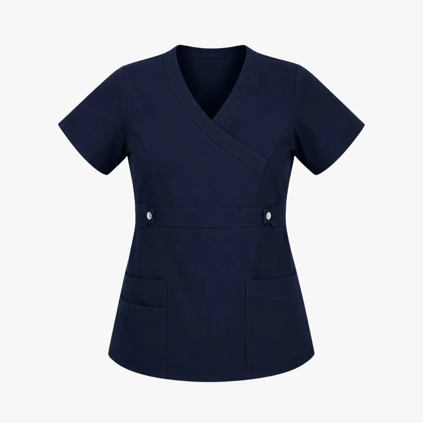 Blusa Clínica Cargo Antifluido Elasticada color Azul Marino para Mujer 4