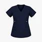 Blusa Clínica Cargo Antifluido Elasticada color Azul Marino para Mujer - Miniatura 4