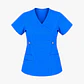 Blusa Clínica Cargo Antifluido Elasticada color Azul Vibes para Mujer - Miniatura 4