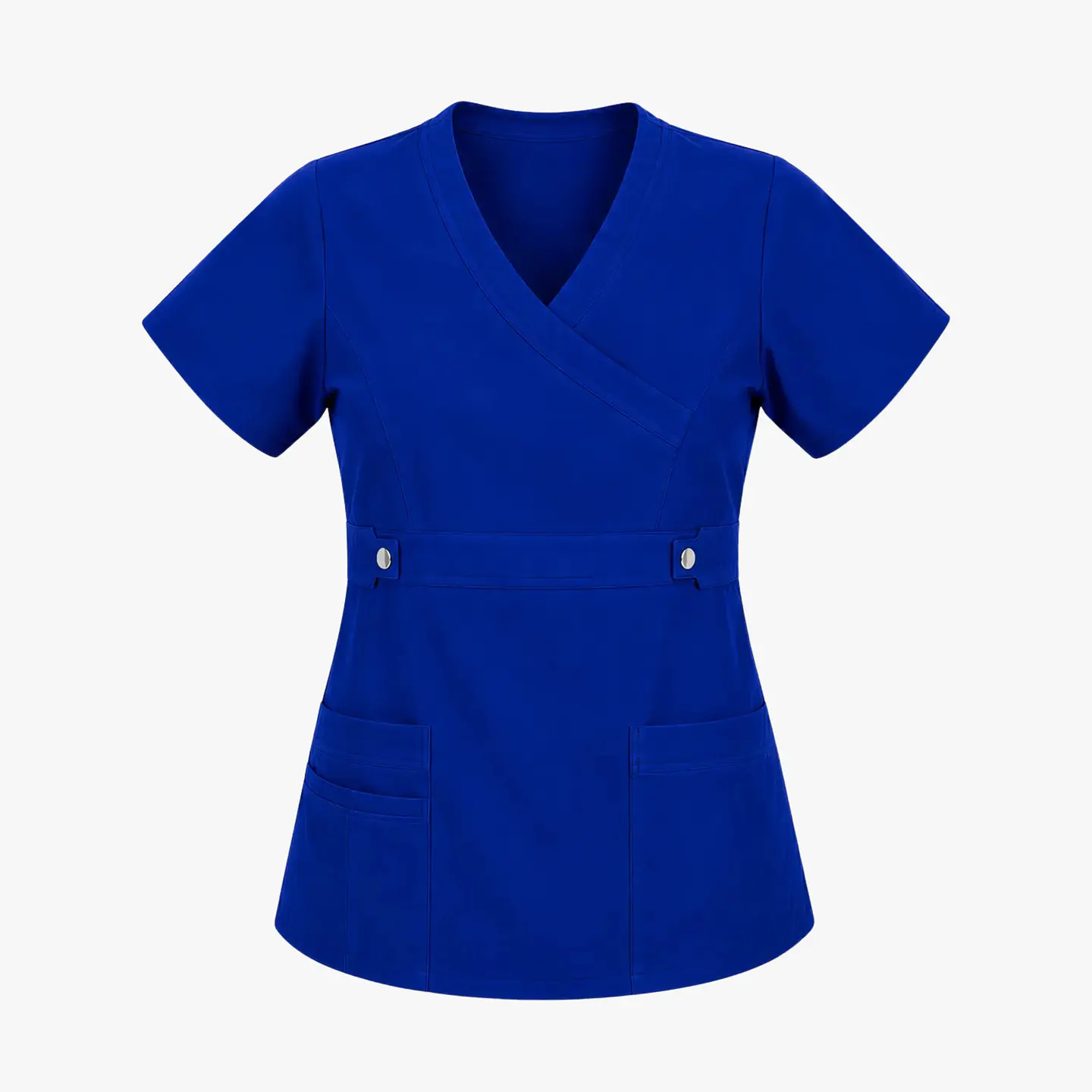 Blusa Clínica Cargo Antifluido Elasticada color Azul Rey para Mujer 4