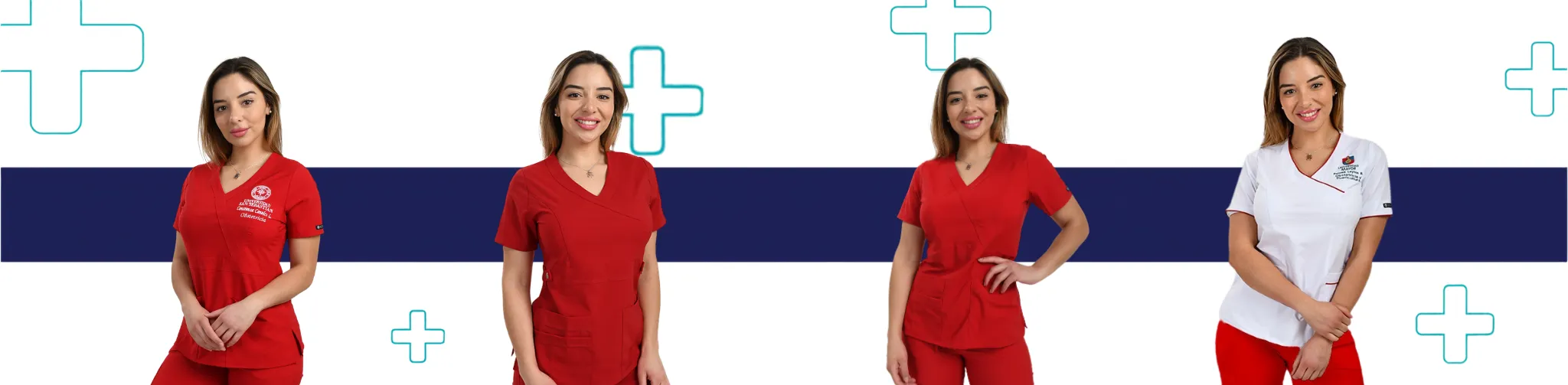 Uniformes Clínicos Rojos para Mujer