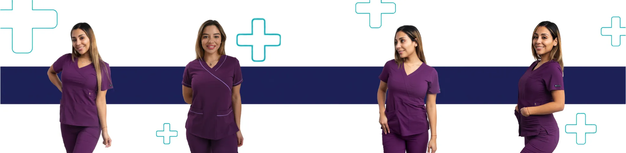 Uniformes Clínicos Morados para Mujer