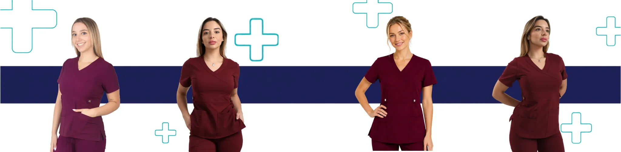 Uniformes Clínicos Burdeo para Mujer