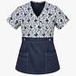 Blusa Clínica Cargo Azul Marino Torso Estampado Poplin - Enfermeras - Miniatura 4