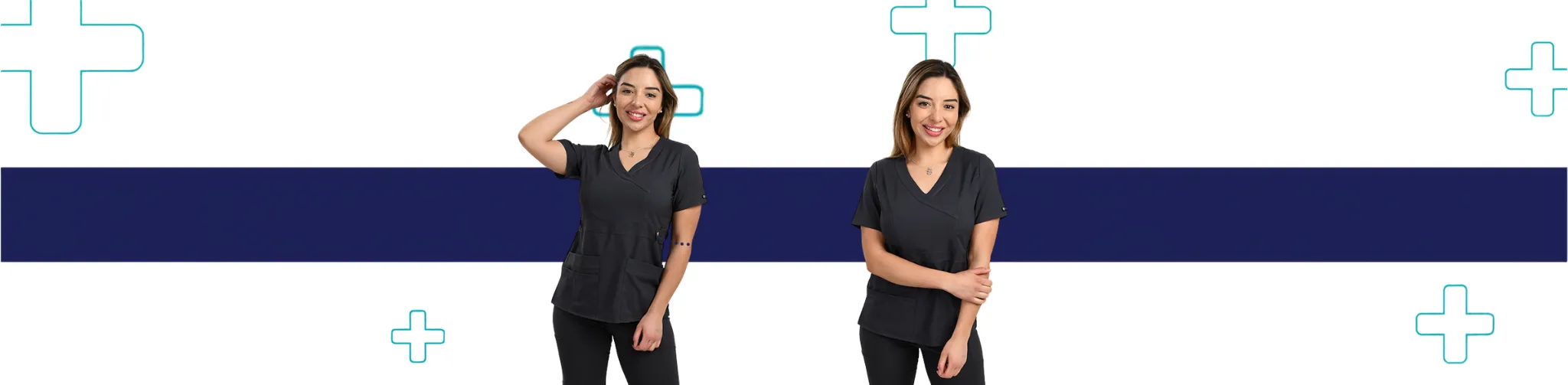 Uniformes Clínicos Grises para Mujer