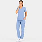 Conjunto Clínico Hana Celeste Ceil Blue para Mujer | Blusa Hana + Pantalón Hana Recto – Línea Aesthetic - Miniatura 1