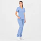 Conjunto Clínico Hana Celeste Ceil Blue para Mujer | Blusa Hana + Pantalón Hana Recto – Línea Aesthetic - Miniatura 2