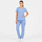 Conjunto Clínico Hana Celeste Ceil Blue para Mujer | Blusa Hana + Pantalón Hana Recto – Línea Aesthetic - Miniatura 3