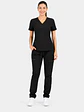 Conjunto Clínico Hana Negro para Mujer | Blusa Hana + Pantalón Hana Recto – Línea Aesthetic - Miniatura 1