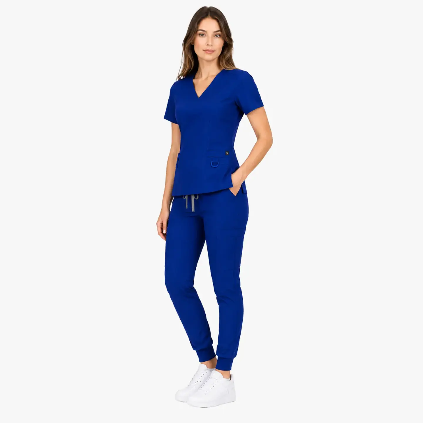 Conjunto Clínico Hana Azul Rey para Mujer | Blusa Hana + Pantalón Jogger - Línea Aesthetic 2