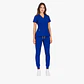 Conjunto Clínico Hana Azul Rey para Mujer | Blusa Hana + Pantalón Jogger - Línea Aesthetic - Miniatura 3