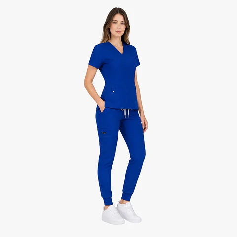 Conjunto Clínico Hana Azul Rey para Mujer | Blusa Hana + Pantalón Jogger - Línea Aesthetic